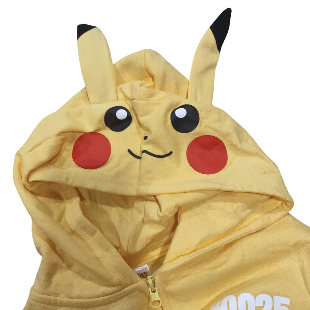 Pokemon Pikachu Hoodie Sweatshirt Yellow New with Tags NWT Size XS/S/L - Picture 3 of 15